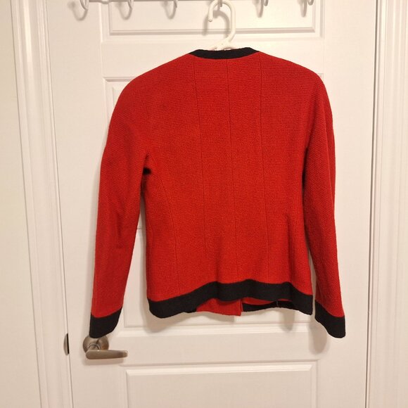 Vintage Biba Wool Suit Red Jacket and Skirt with Gold Buttons from early 1990s - Picture 8 of 16